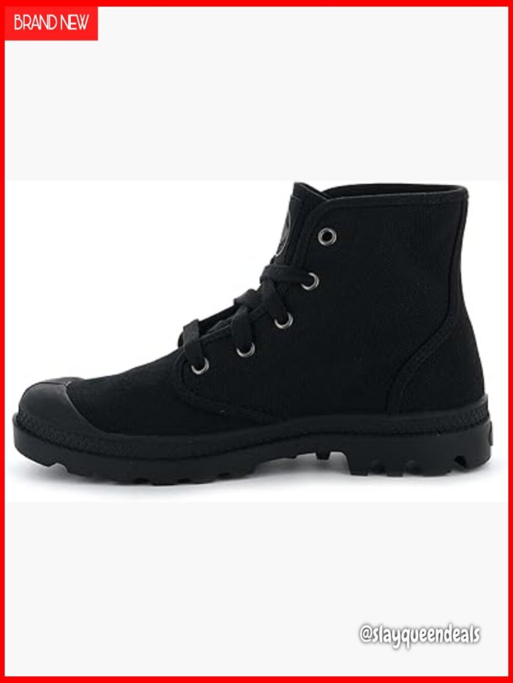 Vegan Canvas Lace Up Boots, High Top Ankle Support, Cushioned Footbed